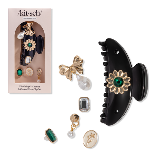Kitsch - Black Kitschpop Curved Claw Clip 7 Piece Set Vintage