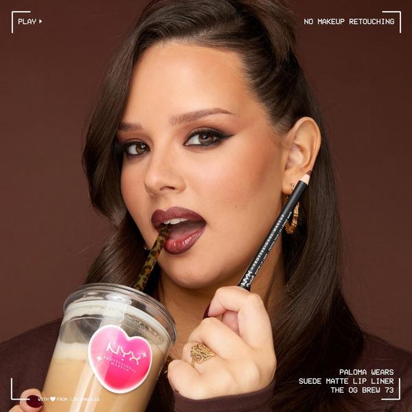 NYX Professional Makeup Suede Matte Lip Liner Velvet Soft Vegan Lip Pencil #3