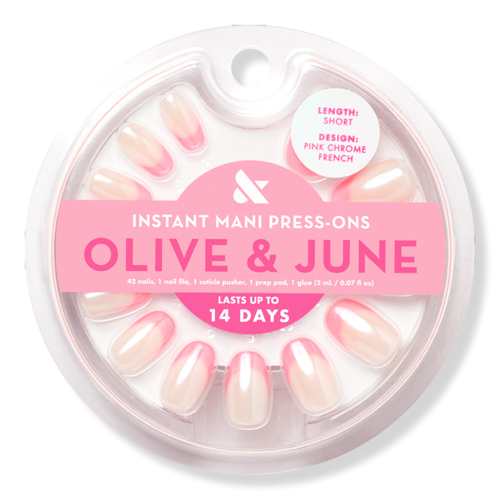 Olive & June Instant Mani Press-On Nails Chrome French