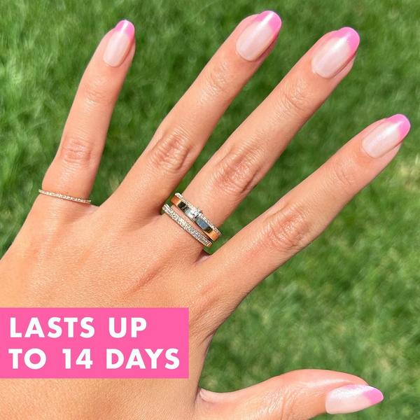 Olive & June Instant Mani Press-On Nails Pink Chrome French #6