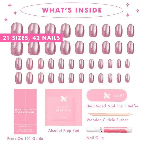 Olive & June Instant Mani Press-On Nails World Lit Velvet #3