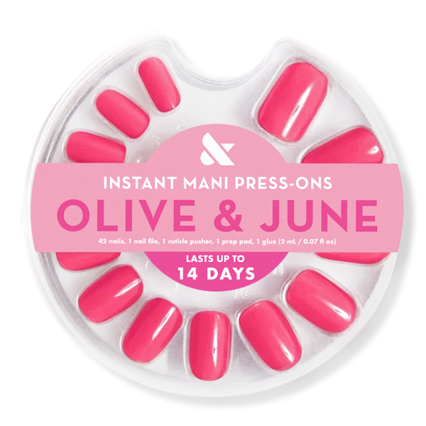 Olive & June Instant Mani Press-On Nails Hot Strawberry #1