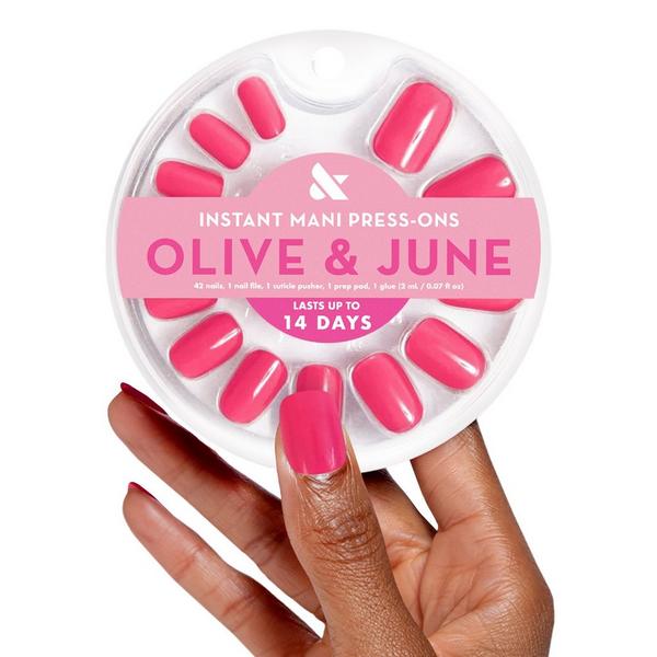 Olive & June Instant Mani Press-On Nails Hot Strawberry #4