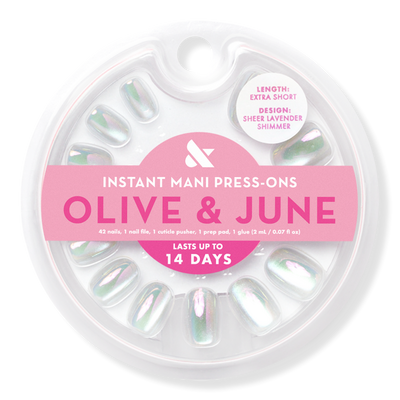 Olive & June Instant Mani Press-On Nails Sheer Lavender Shimmer