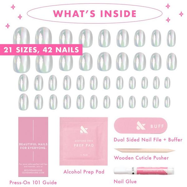 Olive & June Instant Mani Press-On Nails Sheer Lavender Shimmer #3