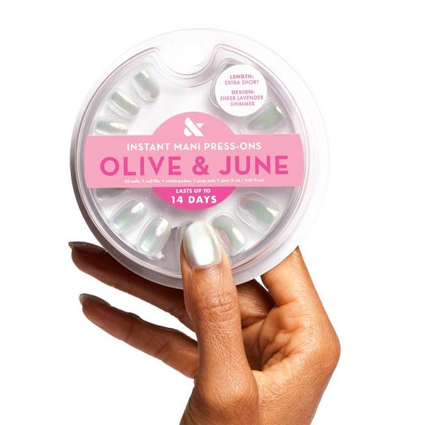 Olive & June Instant Mani Press-On Nails Sheer Lavender Shimmer #4