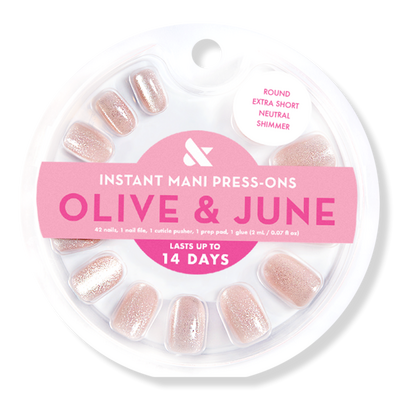 Olive & June Instant Mani Press-On Nails Neutral Shimmer