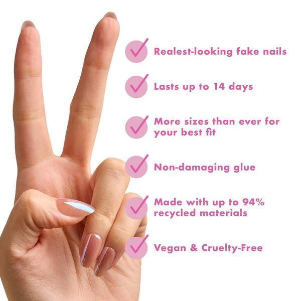 Olive & June Instant Mani Press-On Nails Taupe Jelly Chrome #5