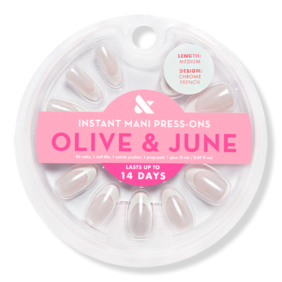 Olive & June Instant Mani Press-On Nails Chrome French