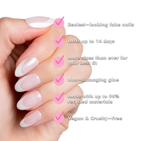 Olive & June Instant Mani Press-On Nails Chrome French #5