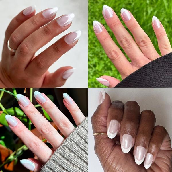 Olive & June Instant Mani Press-On Nails Chrome French #7