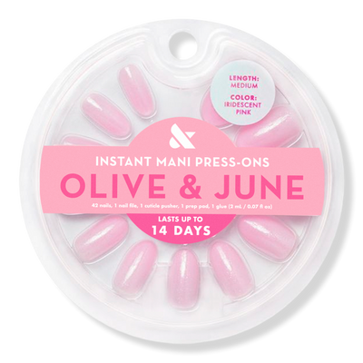 Olive & June Instant Mani Press-On Nails Iridescent Pink