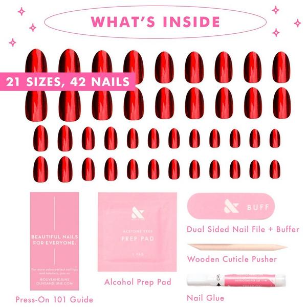 Olive & June Instant Mani Press On Nails Obsessed Velvet #3