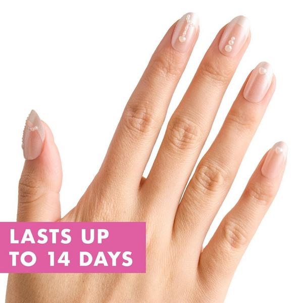 Olive & June Instant Mani Press-On Nails Pearl Heart French #6