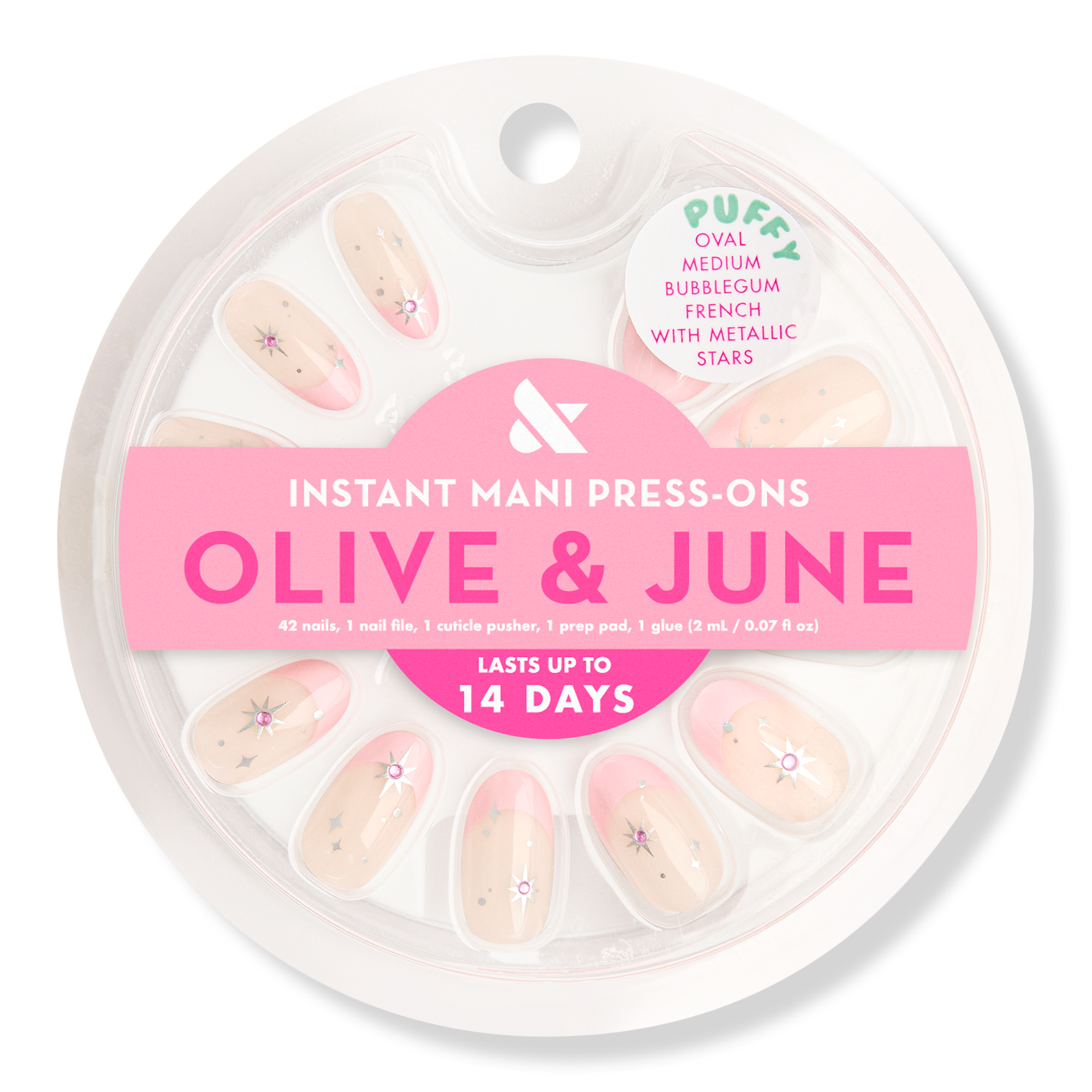 Olive & June Instant Mani Press-On Nails Star Gem French #1