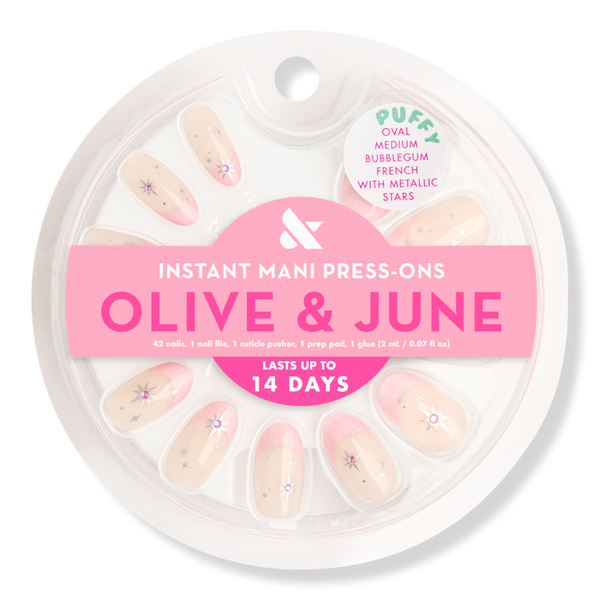 Olive & June Instant Mani Press-On Nails Star Gem French #1