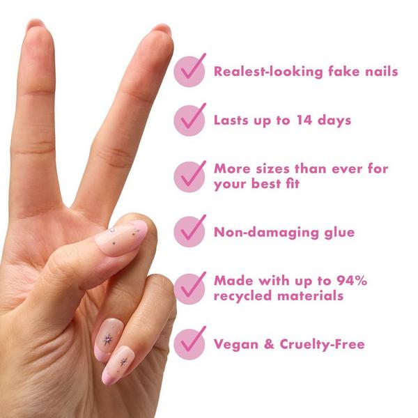 Olive & June Instant Mani Press-On Nails Star Gem French #5