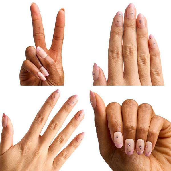 Olive & June Instant Mani Press-On Nails Star Gem French #7