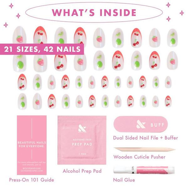 Olive & June Instant Mani Press-On Nails Puffy Fruits #3