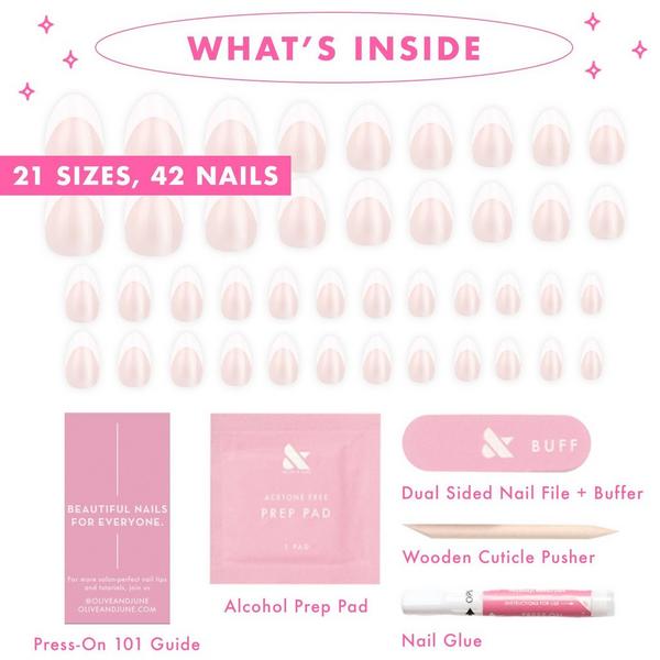 Olive & June Instant Mani Press-On Nails Iconic French #3