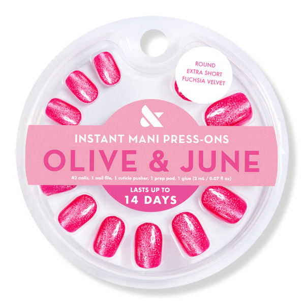 Olive & June Instant Mani Press-On Nails Fuchsia Velvet #1