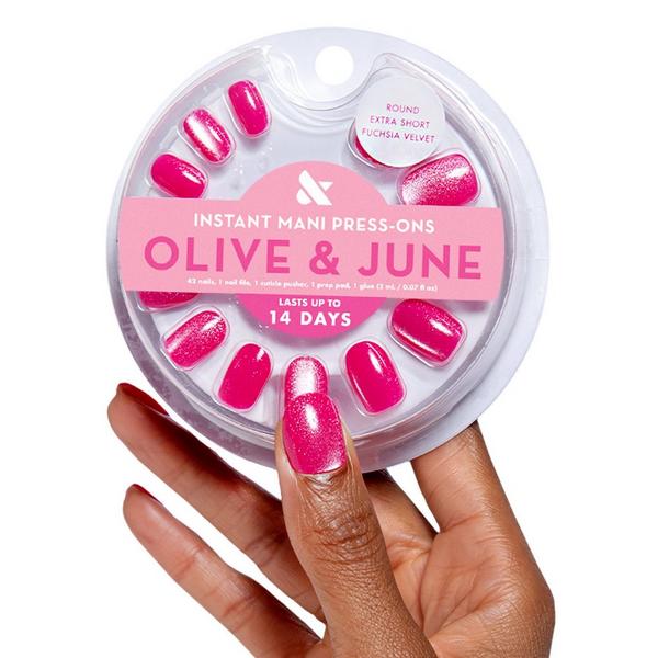 Olive & June Instant Mani Press-On Nails Fuchsia Velvet #4