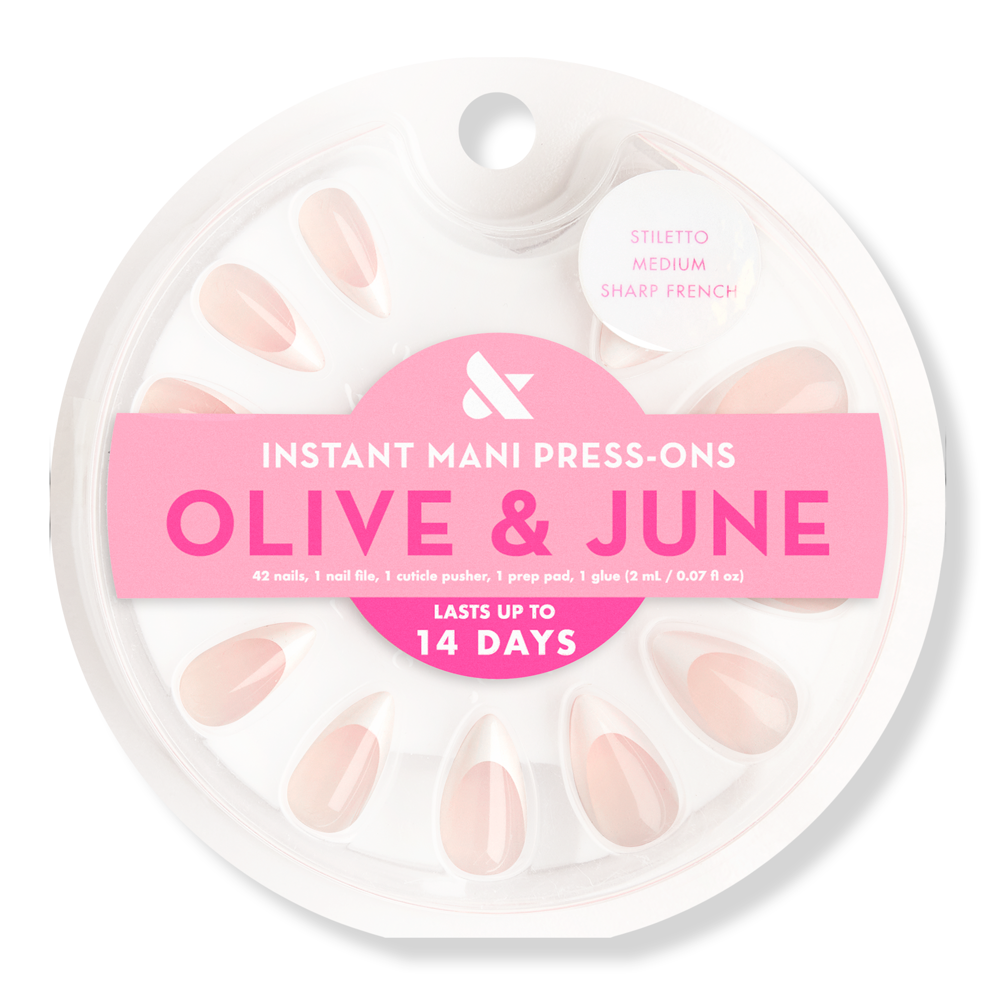 Olive & June Instant Mani Press-On Nails Sharp French #1
