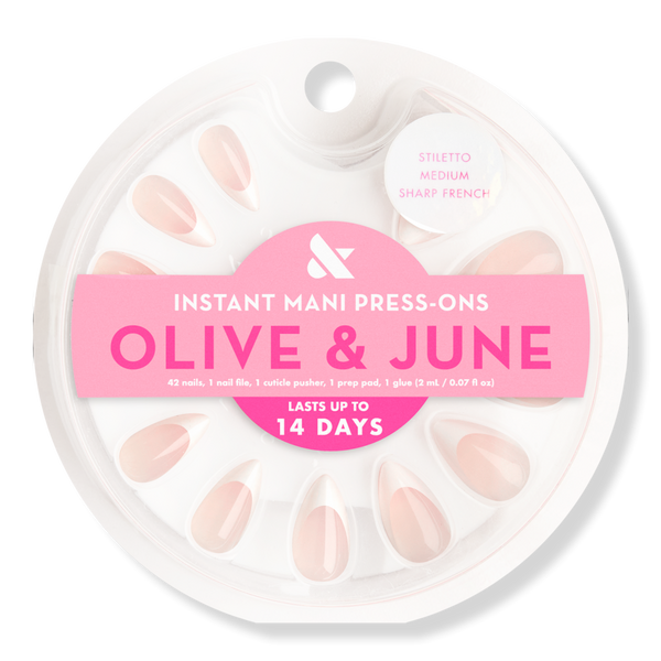 Olive & June Instant Mani Press-On Nails Sharp French #1