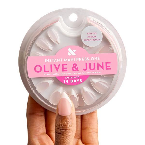 Olive & June Instant Mani Press-On Nails Sharp French #4
