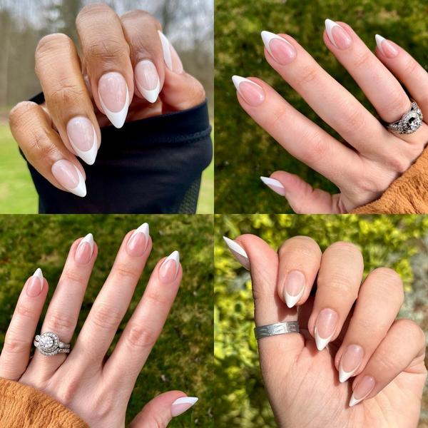 Olive & June Instant Mani Press-On Nails Sharp French #7