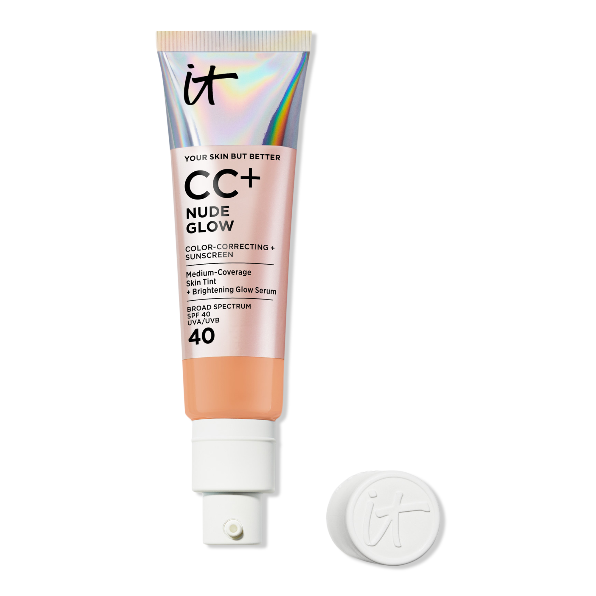 IT Cosmetics CC+ Nude Glow Lightweight Foundation + Glow Serum with SPF 40 #1