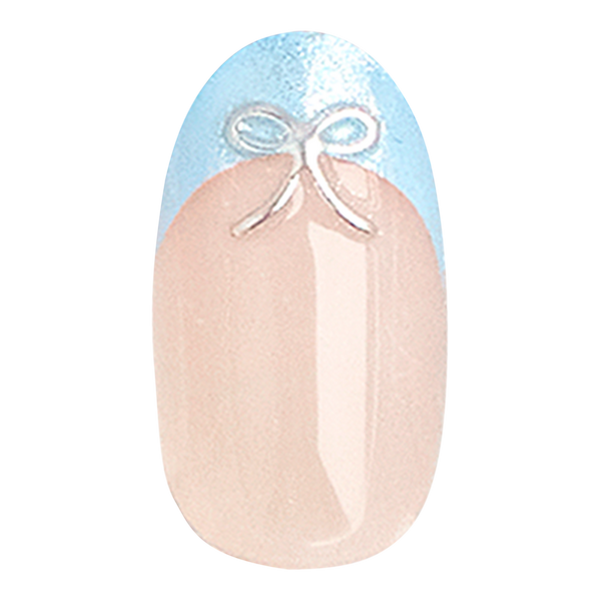 Olive & June Instant Mani Press-On Nails Chrome French Bows #2