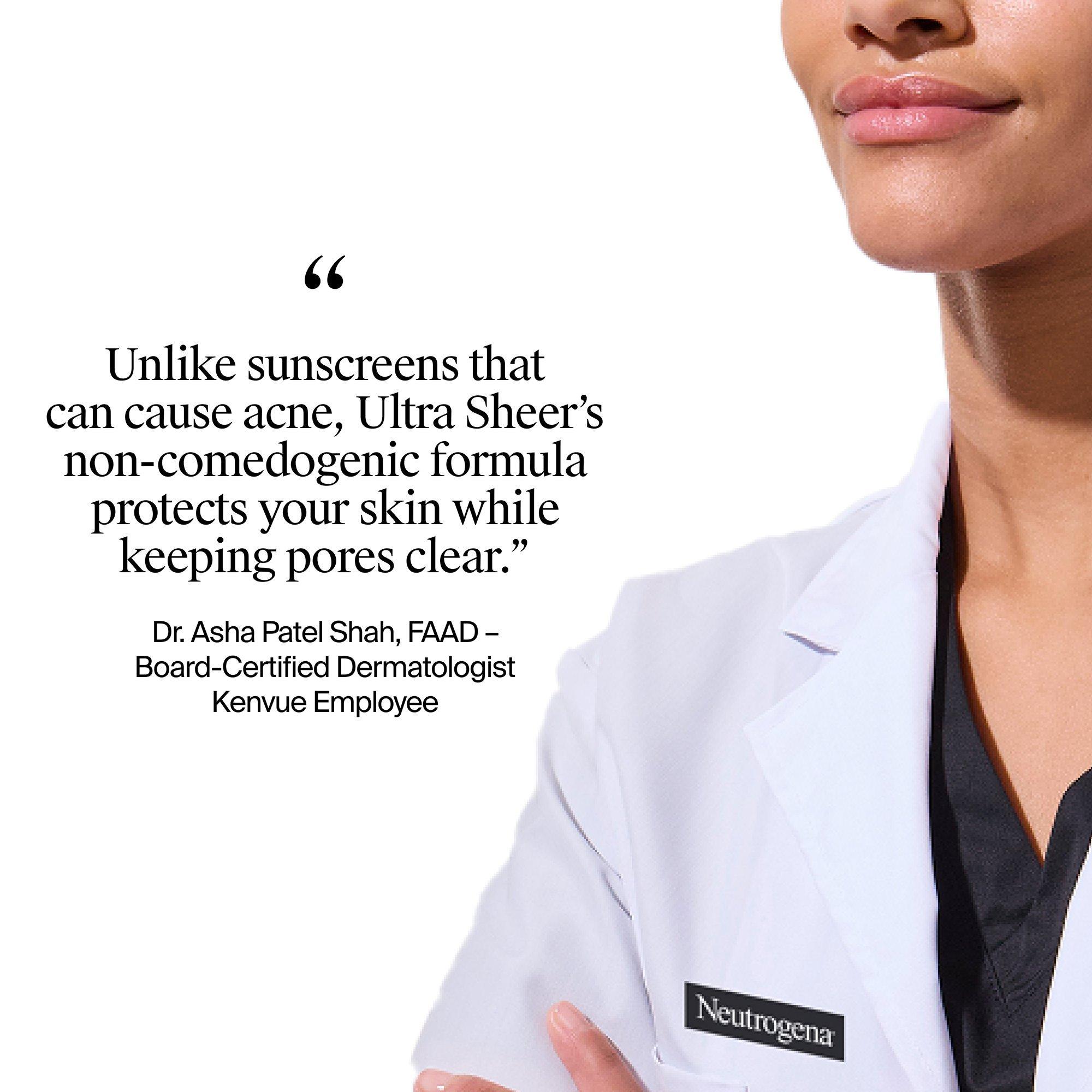 Невидимый солнцезащитный гель для лица SPF 40 Neutrogena Ultra Sheer — фото 8