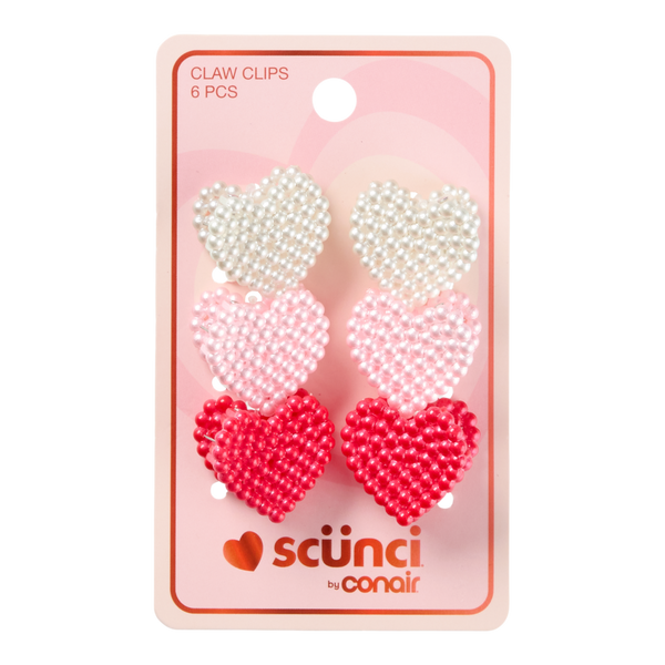 Scünci Mini Heart Pearl Claw Clip #2