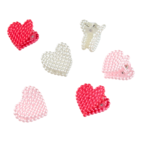 Scünci Mini Heart Pearl Claw Clip #3