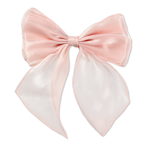 Scünci Sheer Pink Bow Salon Clip #1