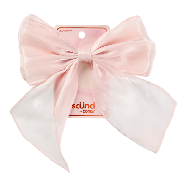 Scünci Sheer Pink Bow Salon Clip #2