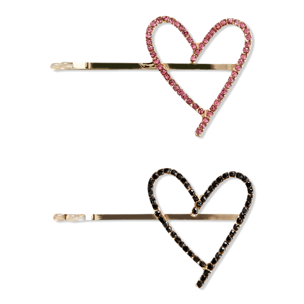 Scunci Heart Bobby Pin with Stones
