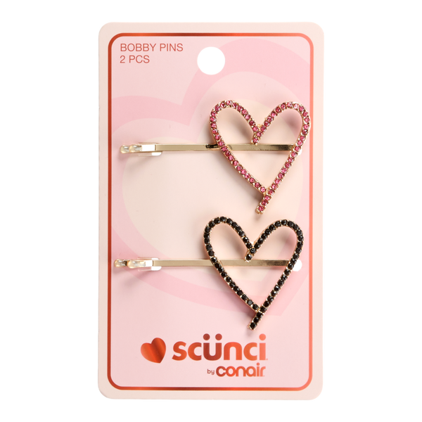 Scünci Heart Bobby Pin with Stones #2