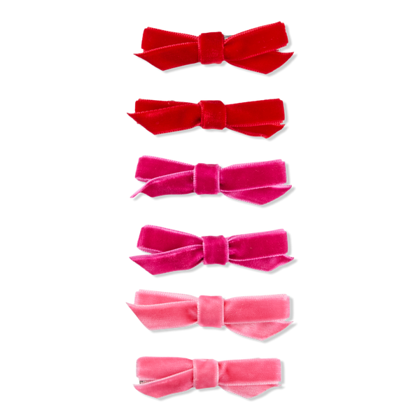 Scünci Velvet Bow Salon Clips #1