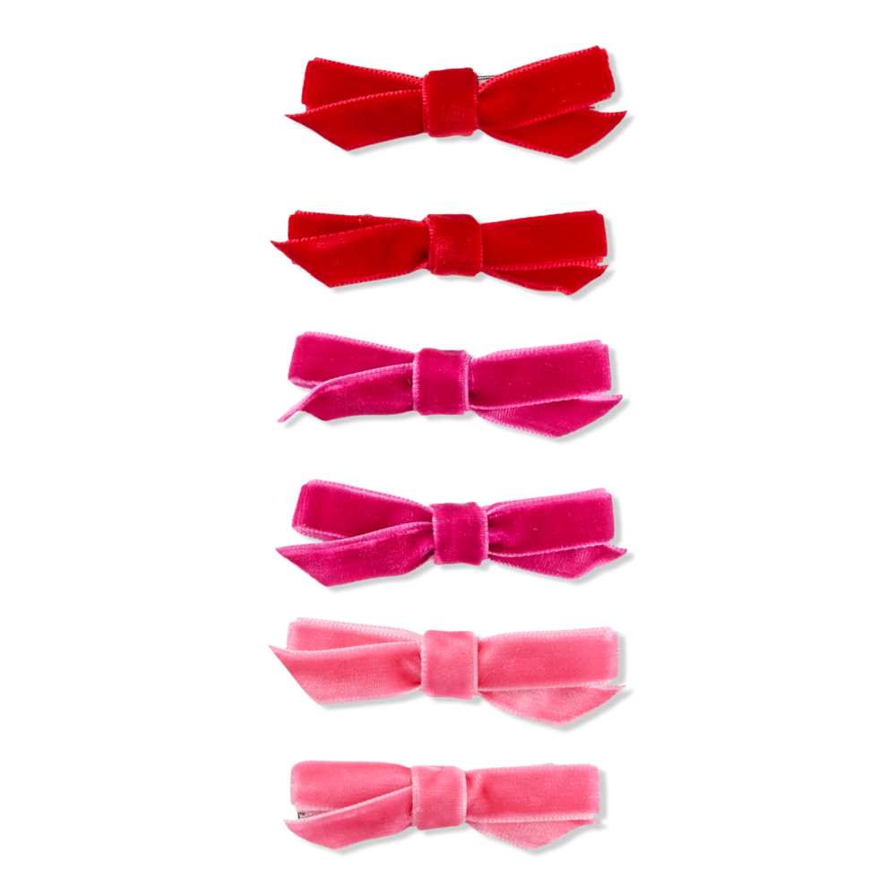 Scunci Velvet Bow Salon Clips