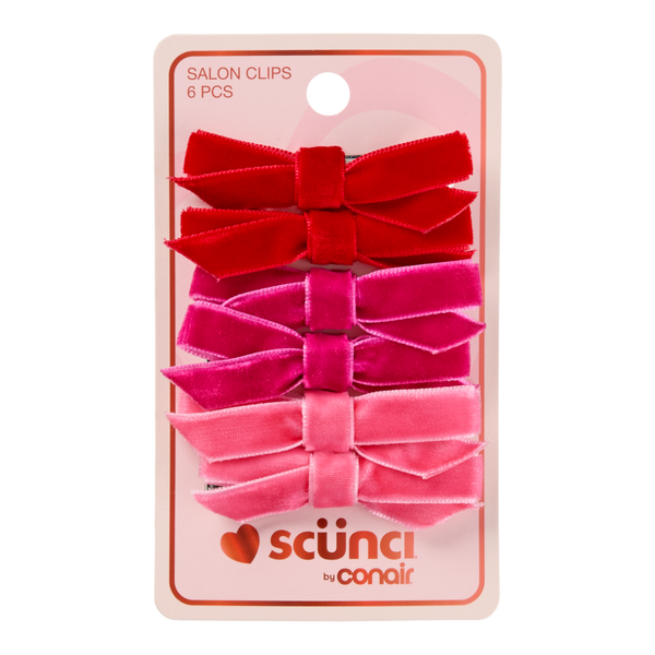 Scünci Velvet Bow Salon Clips #2