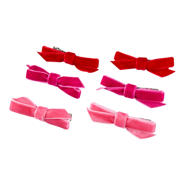 Scünci Velvet Bow Salon Clips #3