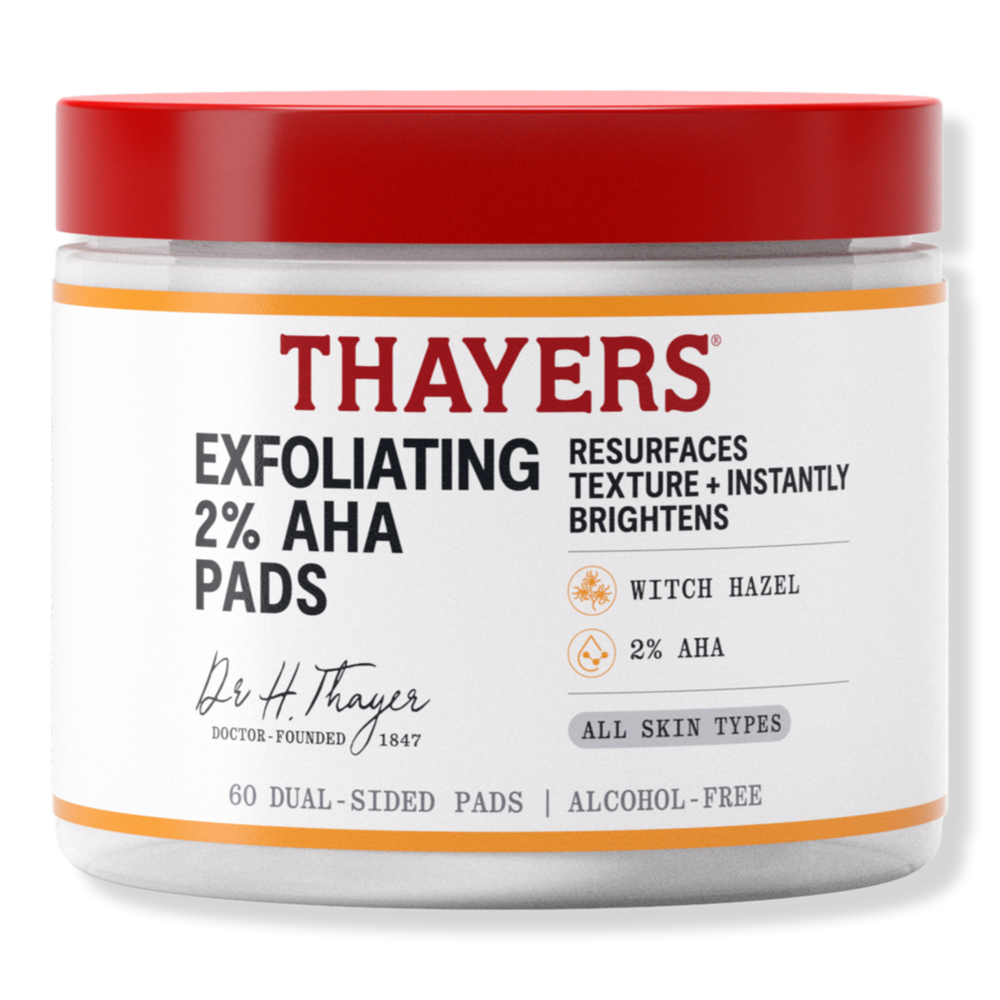 Thayers Exfoliating 2% AHA Pads
