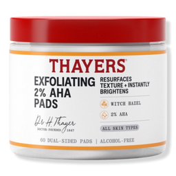 Thayers Exfoliating 2% AHA Pads