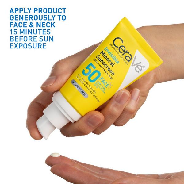 CeraVe Invisible Mineral Sunscreen SPF 50 Face #3