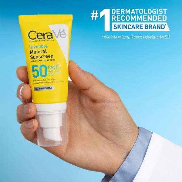 CeraVe Invisible Mineral Sunscreen SPF 50 Face #8
