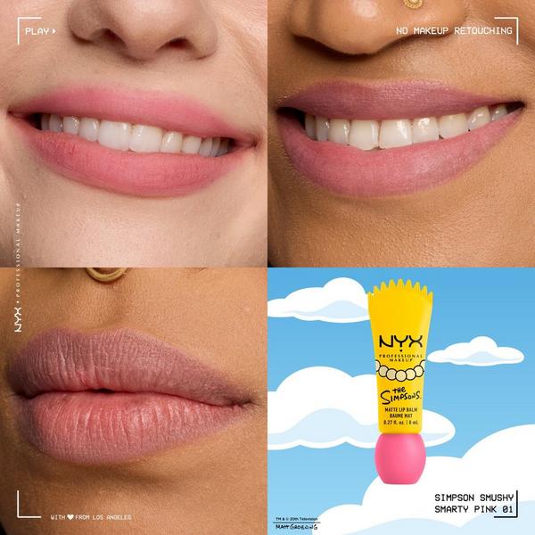 NYX Professional Makeup Simpsons Collab Smushy Matte Lip Balm - Smarty Pink #3