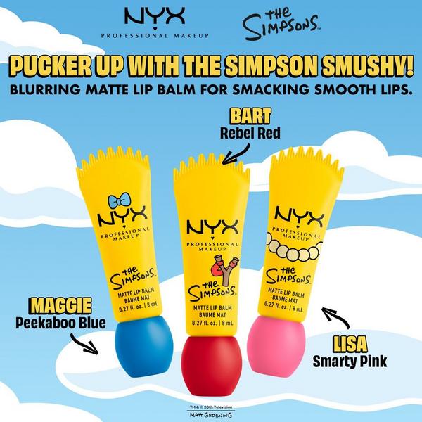 NYX Professional Makeup Simpsons Collab Smushy Matte Lip Balm - Rebel Red #5