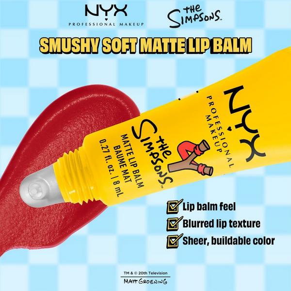 NYX Professional Makeup Simpsons Collab Smushy Matte Lip Balm - Rebel Red #6